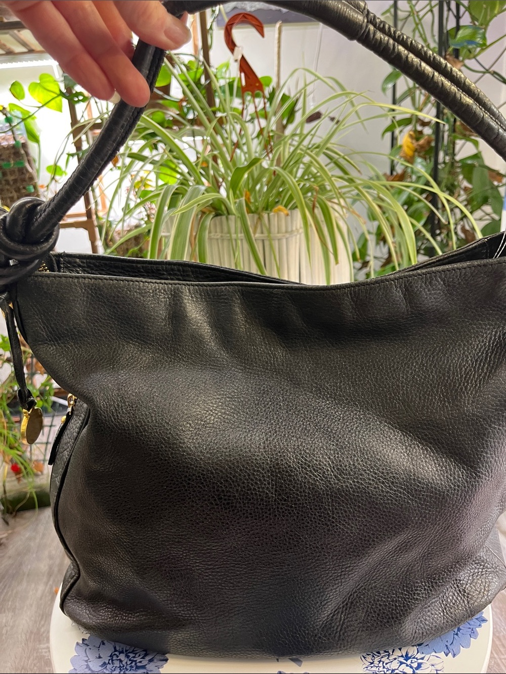 Brahmin black Leather Shoulder Bag